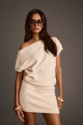 Olena Cream Sweater Mini Dress