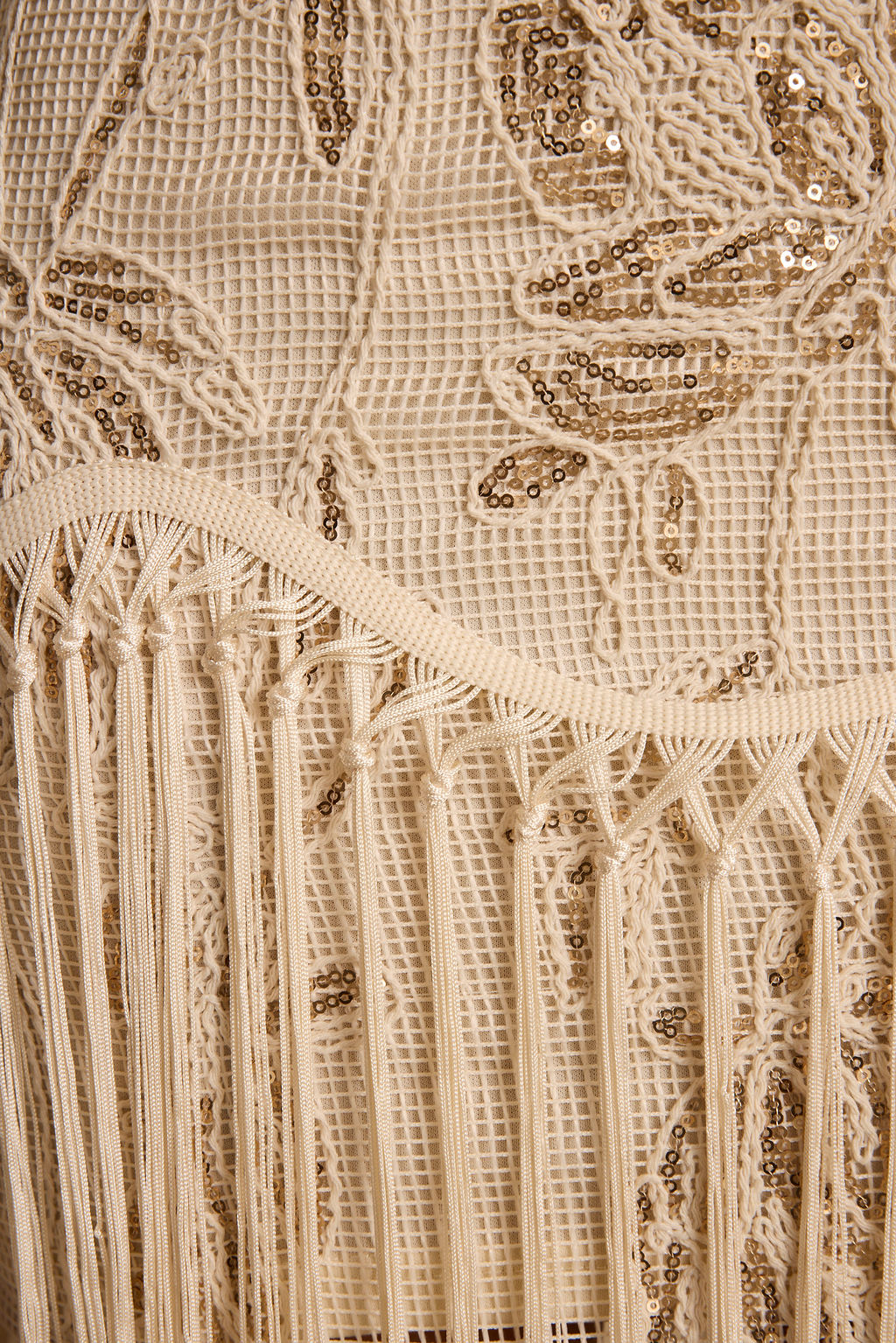 Ophelia Gold Fringe Mini Dress