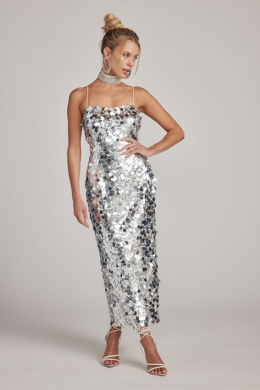 payette sequin dress Aria Payette Gown - Silver