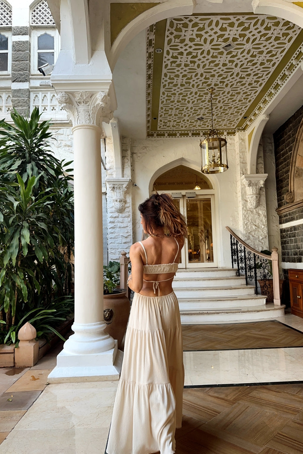 Paola Beige Boho Maxi Dress Paola Beige Boho Maxi Dress