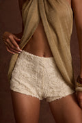 Posie Ivory Floral Micro Shorts