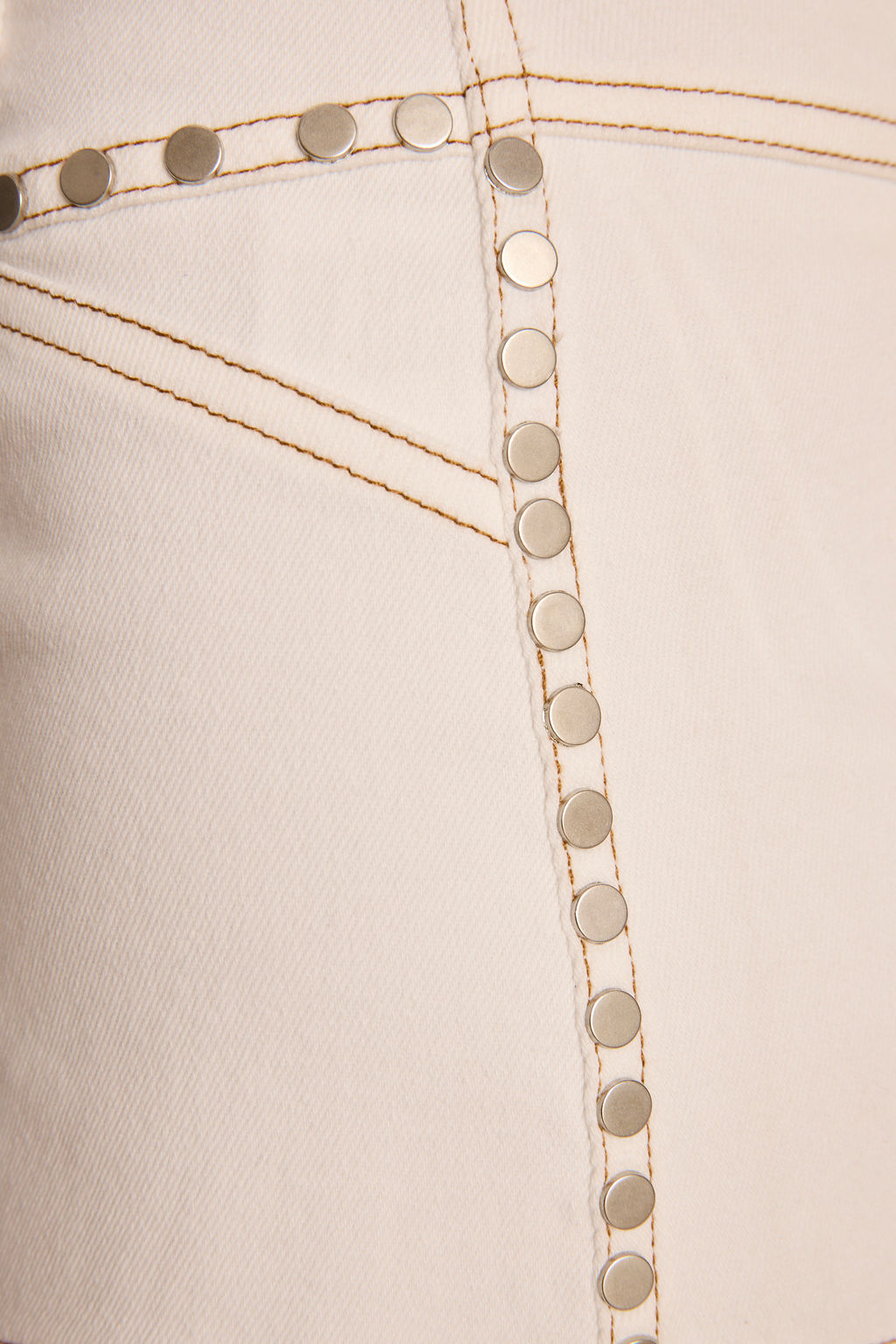 Additional view of the Ranger White Studded Shorts from a different perspective.