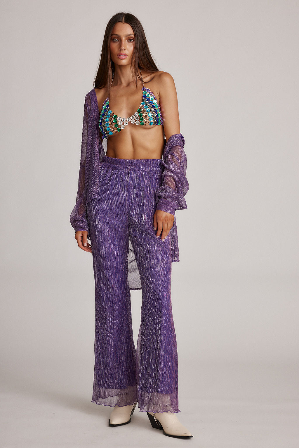 Rayana Rhinestone Multicolor Bralette