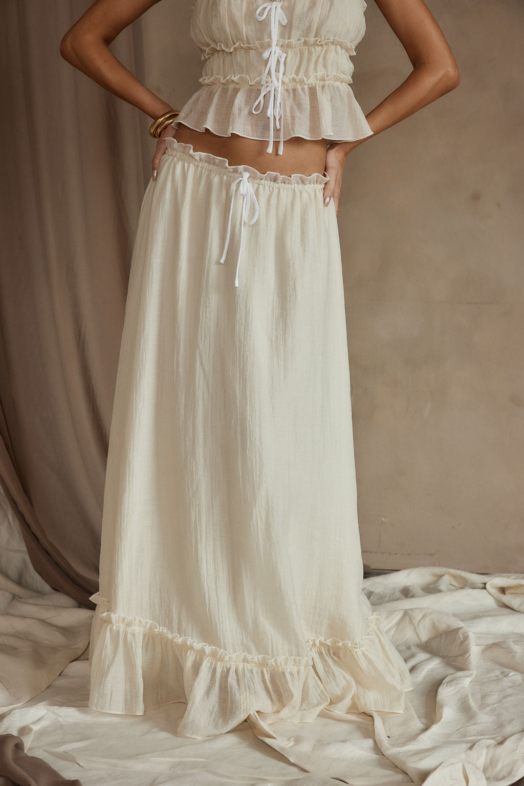 Dahlia Baby Yellow Maxi Skirt