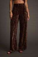 Rhea Espresso Velvet Trousers