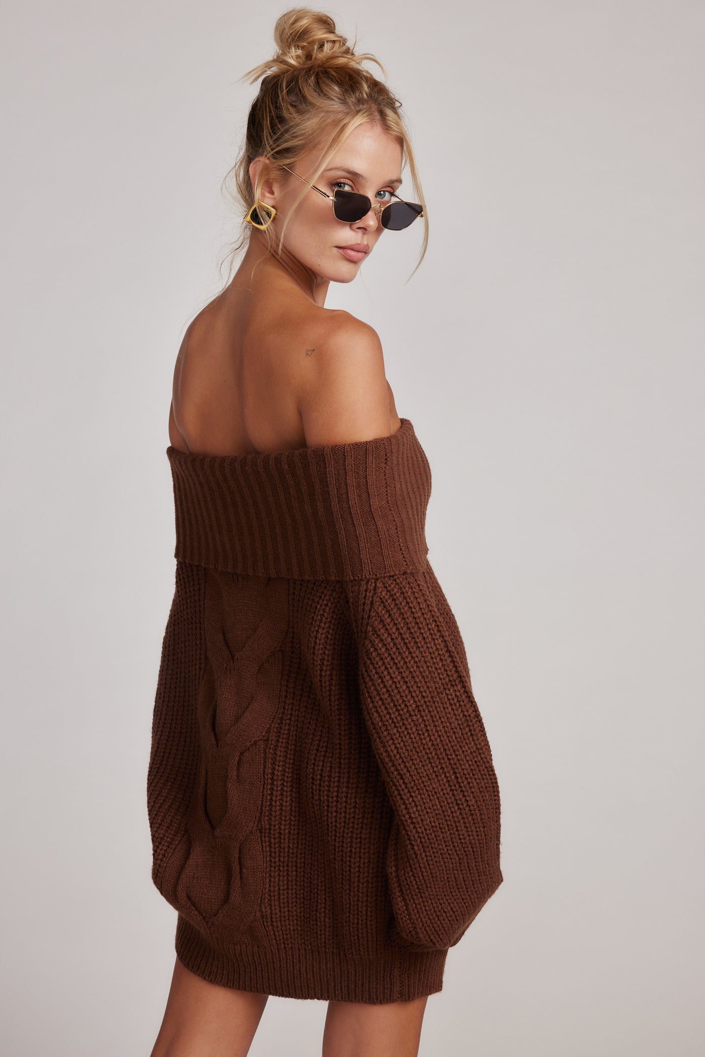 Rhetta Brown Knit Sweater