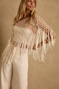 Rianne Ivory Sequin Crochet Shawl
