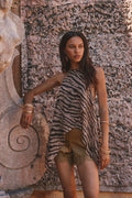 Rayna Tiger Stripe Halter Top