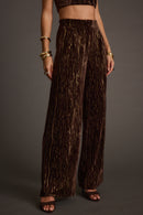 Rhea Espresso Velvet Trousers