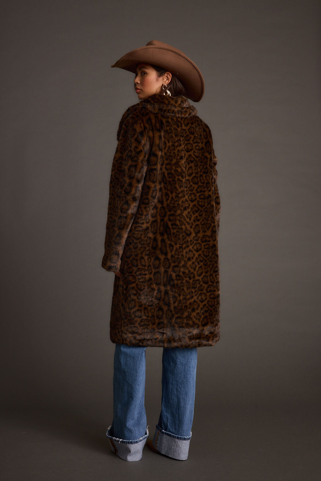 Rochelle Leopard Faux Fur Coat