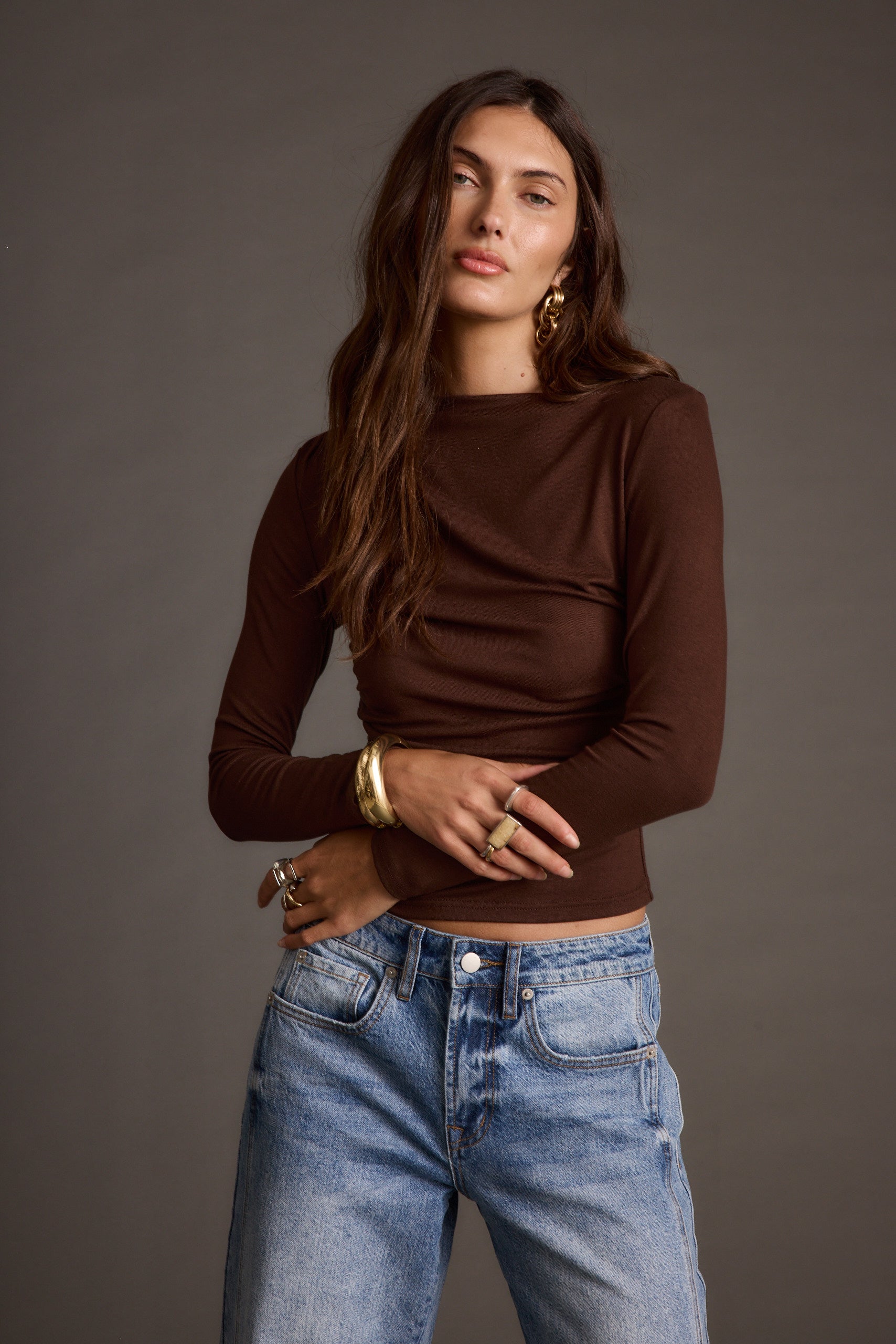 Romy Espresso Top
