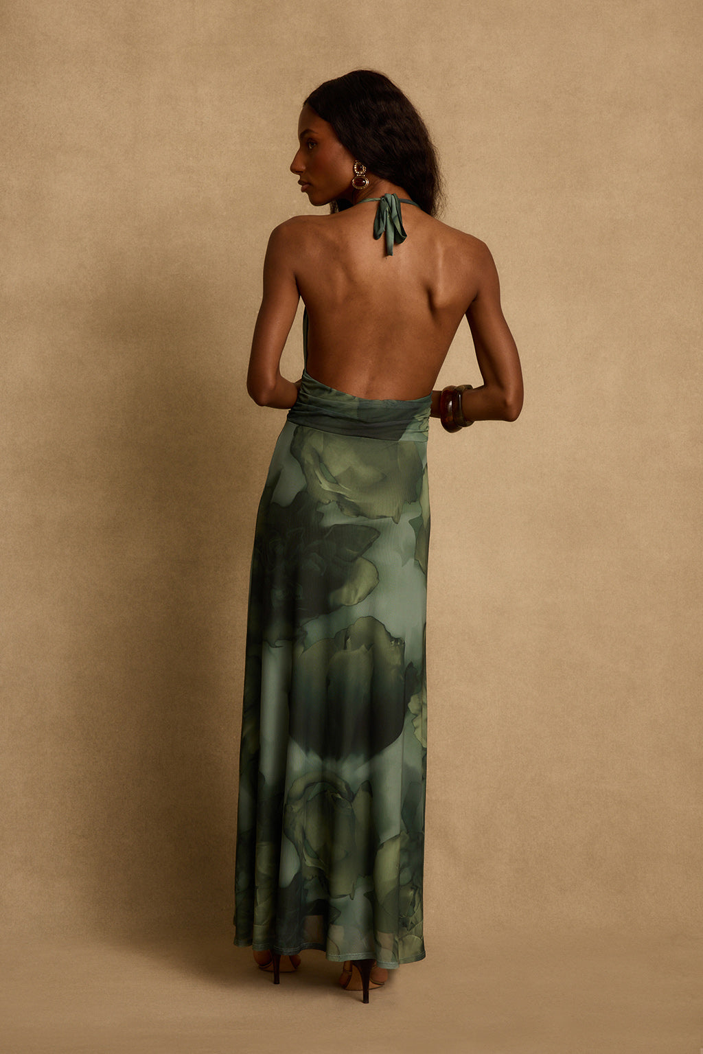 emerald mesh dress Rosalia Emerald Floral Mesh Maxi Dress