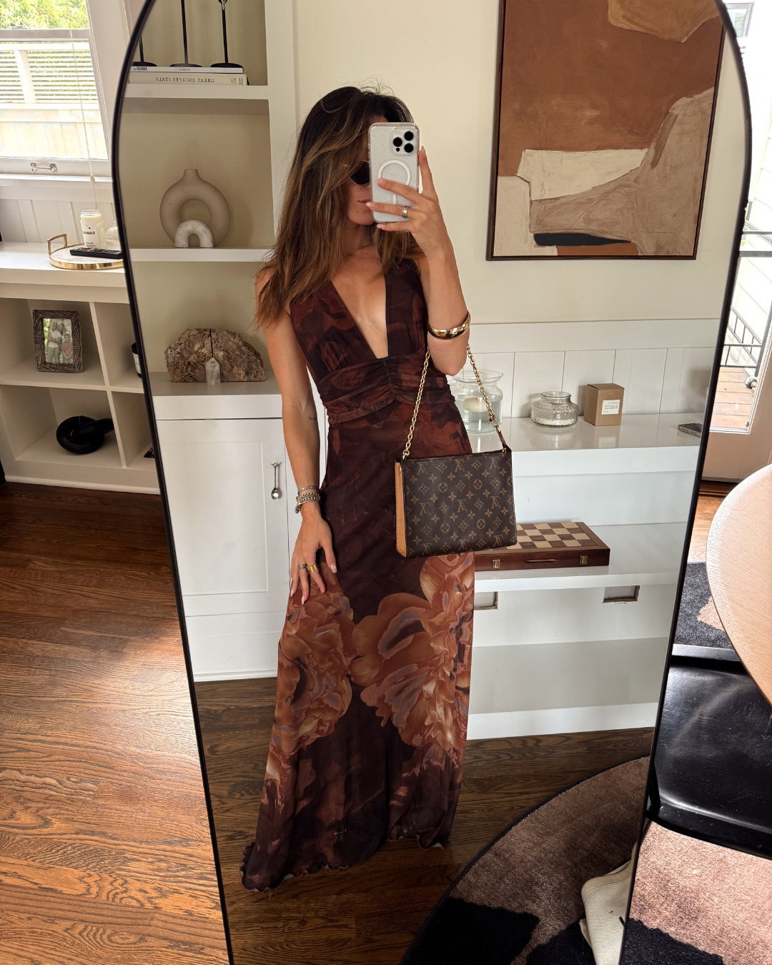 rosalia floral mesh long dress Rosalia Olive Mesh Maxi Dress - XS Size - Women's Dresses