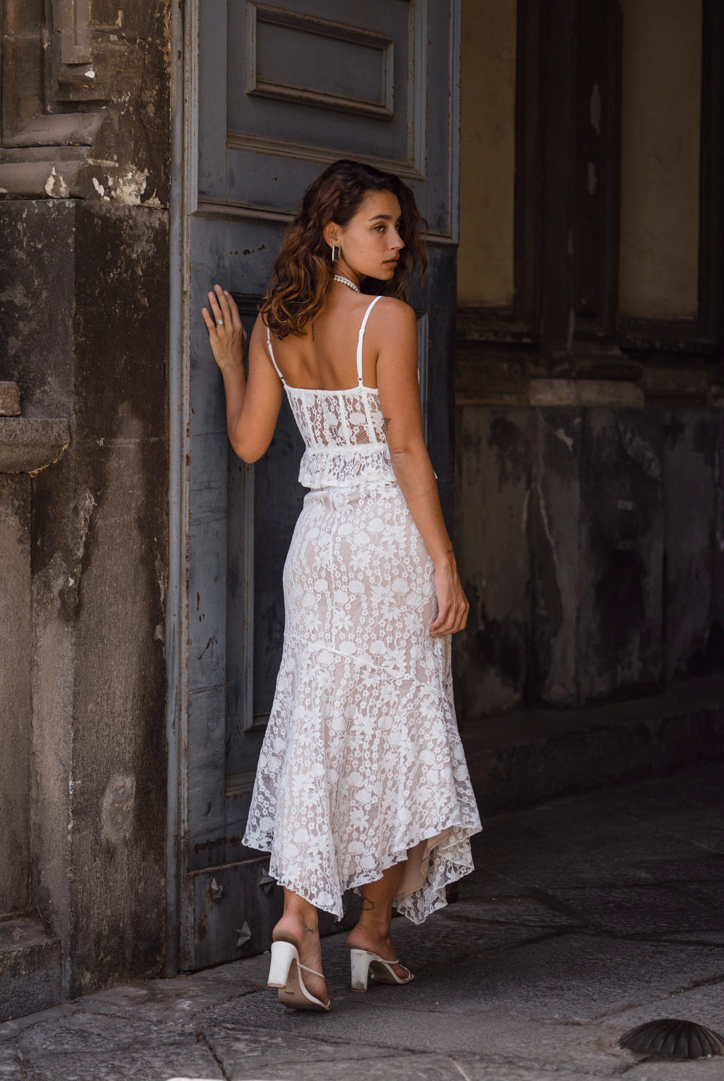 Dahlia White Satin Tank