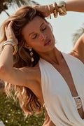 Runyon Set of 2 Gold Cuff Bangles