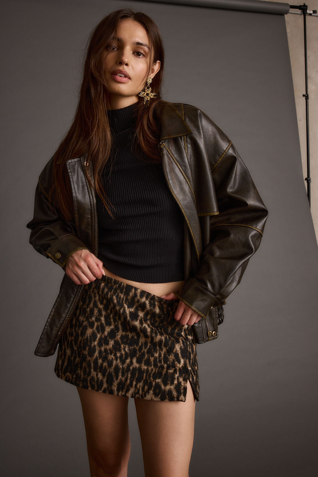 Sahara Leopard Micro Mini Skirt