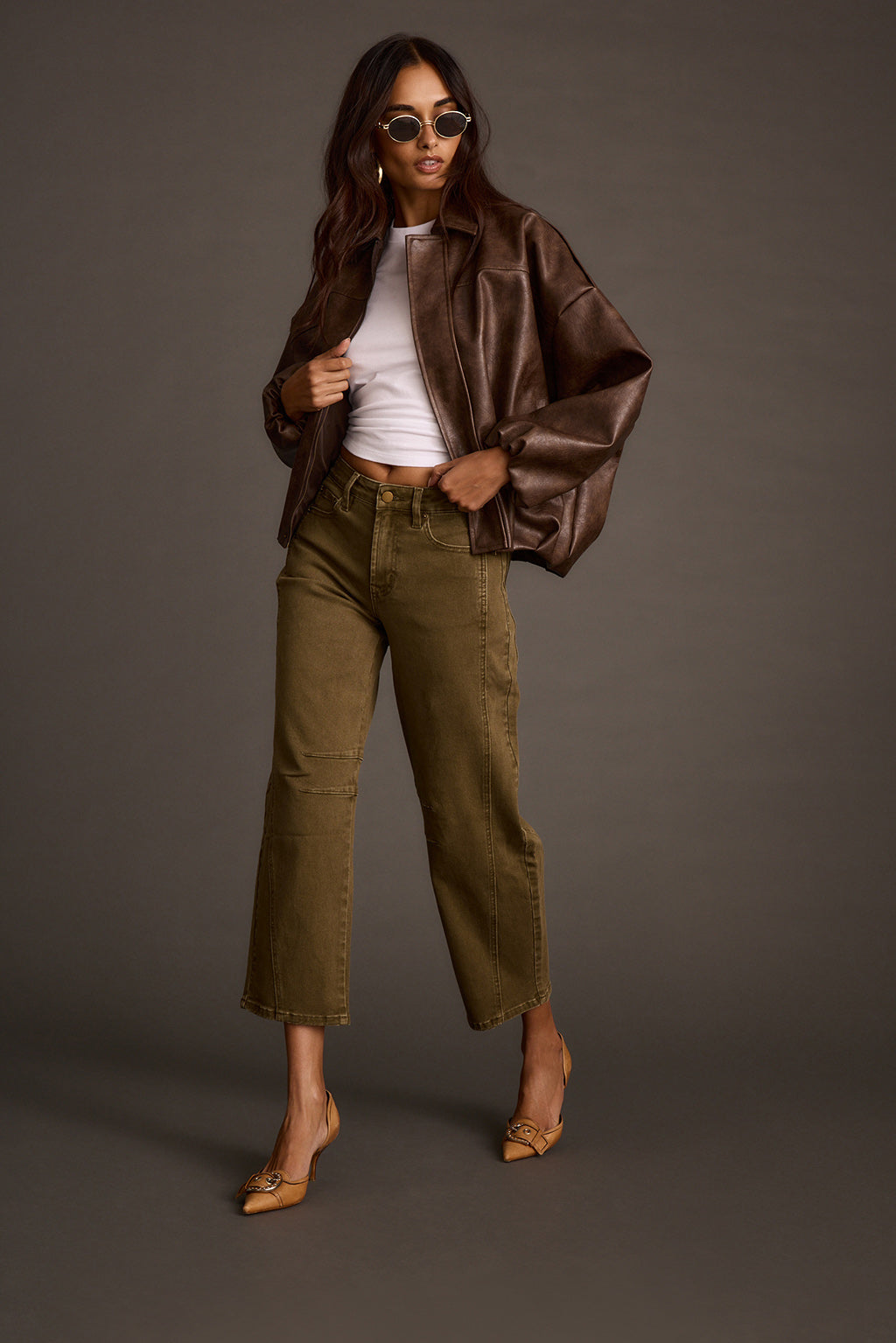 Santiago Espresso Vegan Leather Jacket