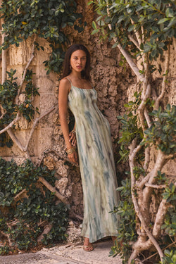 Nerissa Sage Chiffon Maxi Dress