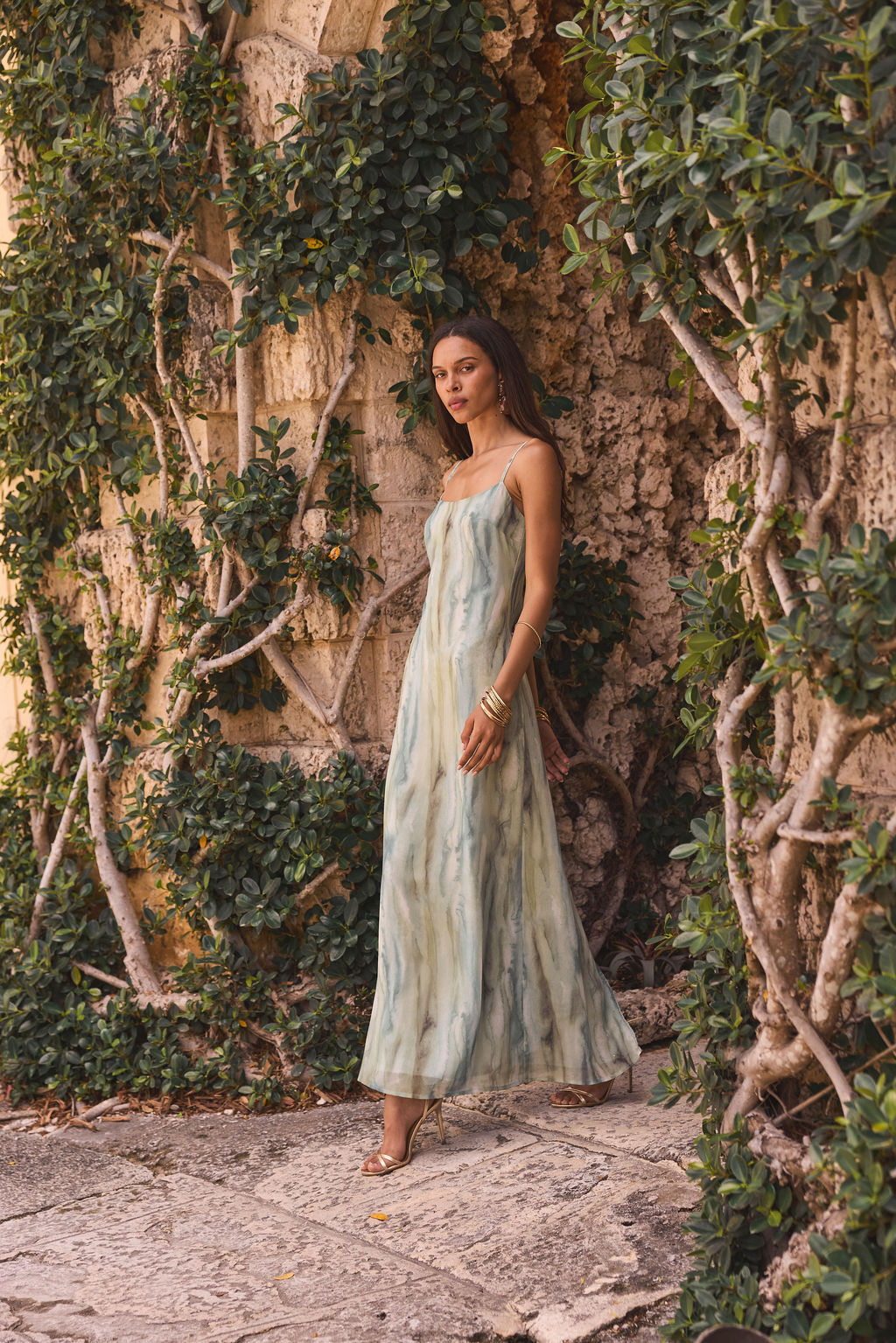 Nerissa Sage Chiffon Maxi Dress - S Size - Women's Dresses - 12th Tribe Nerissa Sage Chiffon Maxi Dress - S Size - Women's Dresses - 12th Tribe
