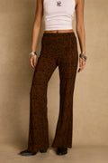 Silver Springs Cognac Zebra Flare Pants