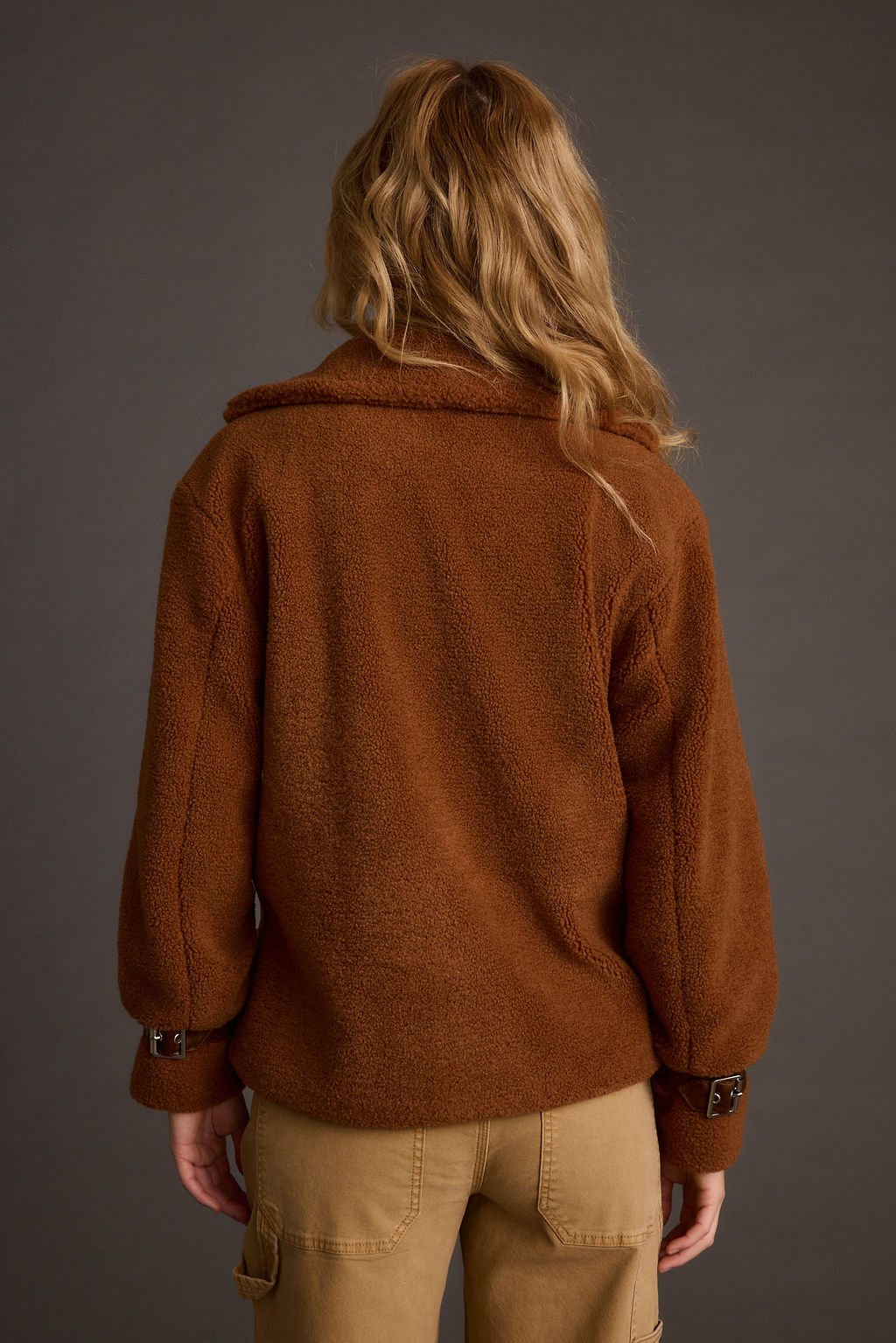 Slater Mocha Moto Sherpa Coat