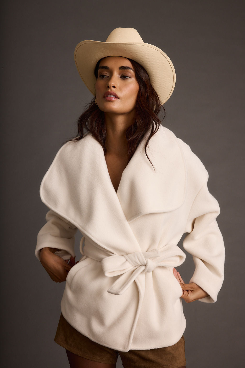 Snowcrest White Belted Coat