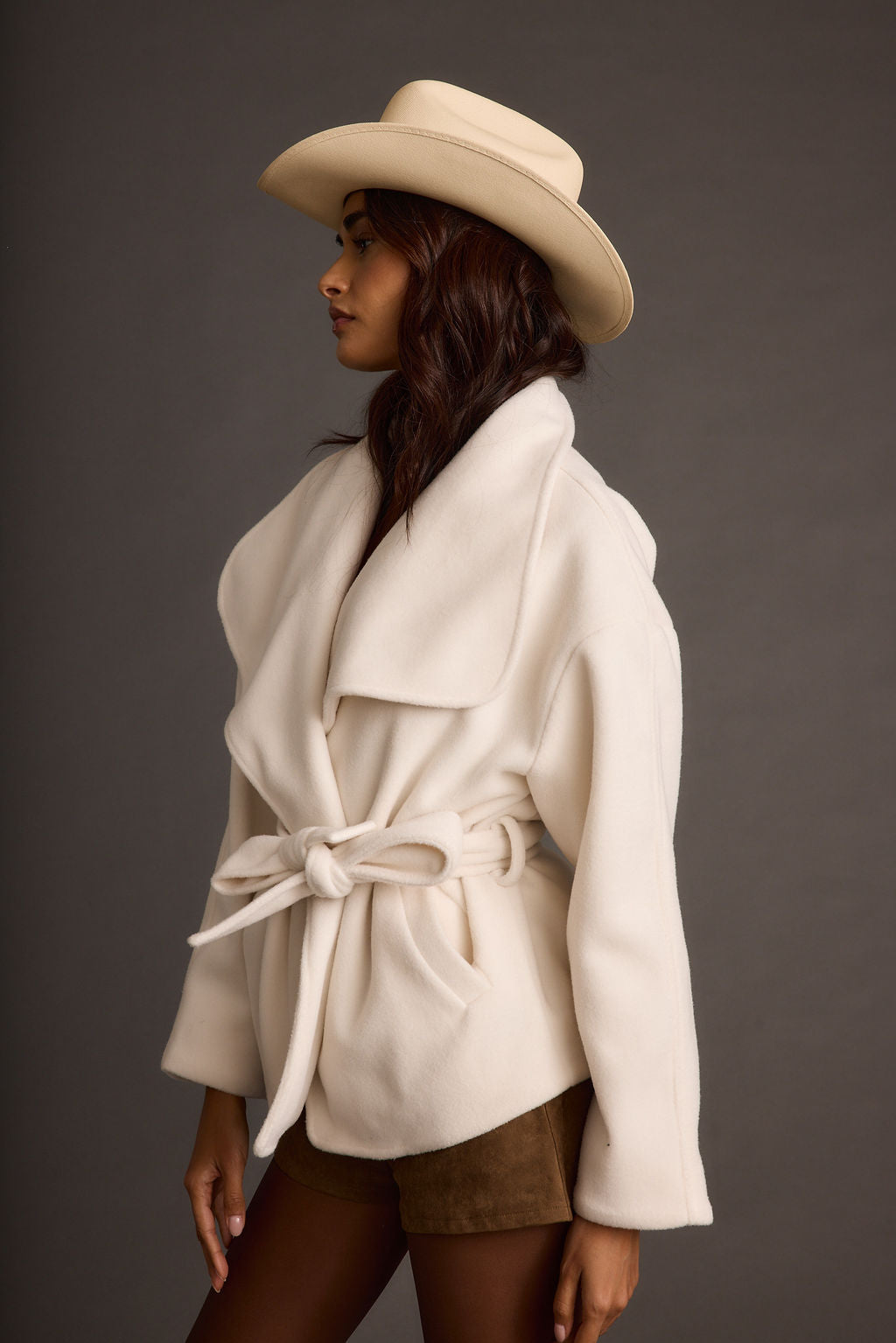 Snowcrest White Belted Coat