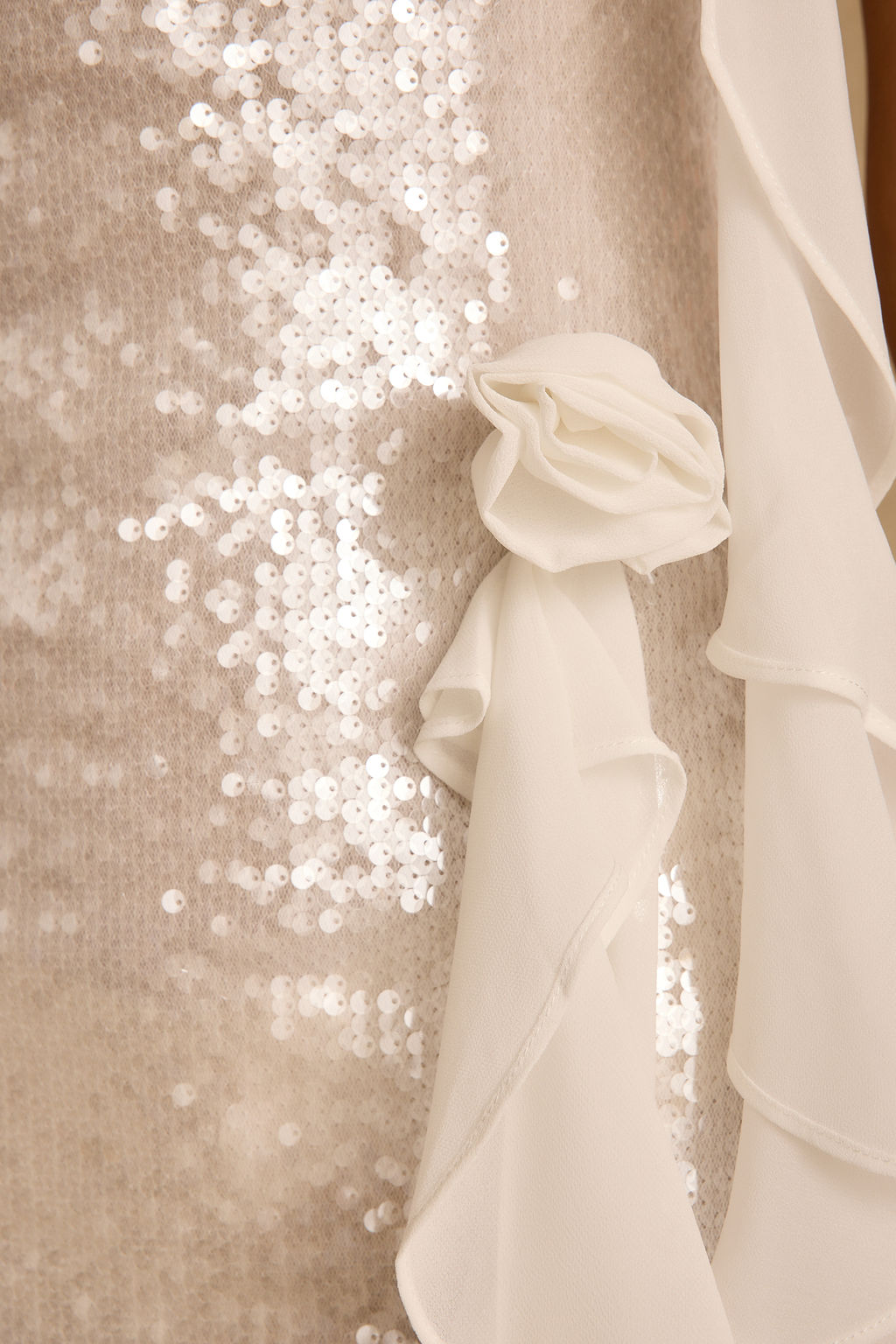 Starlit White Sequin Mini Dress