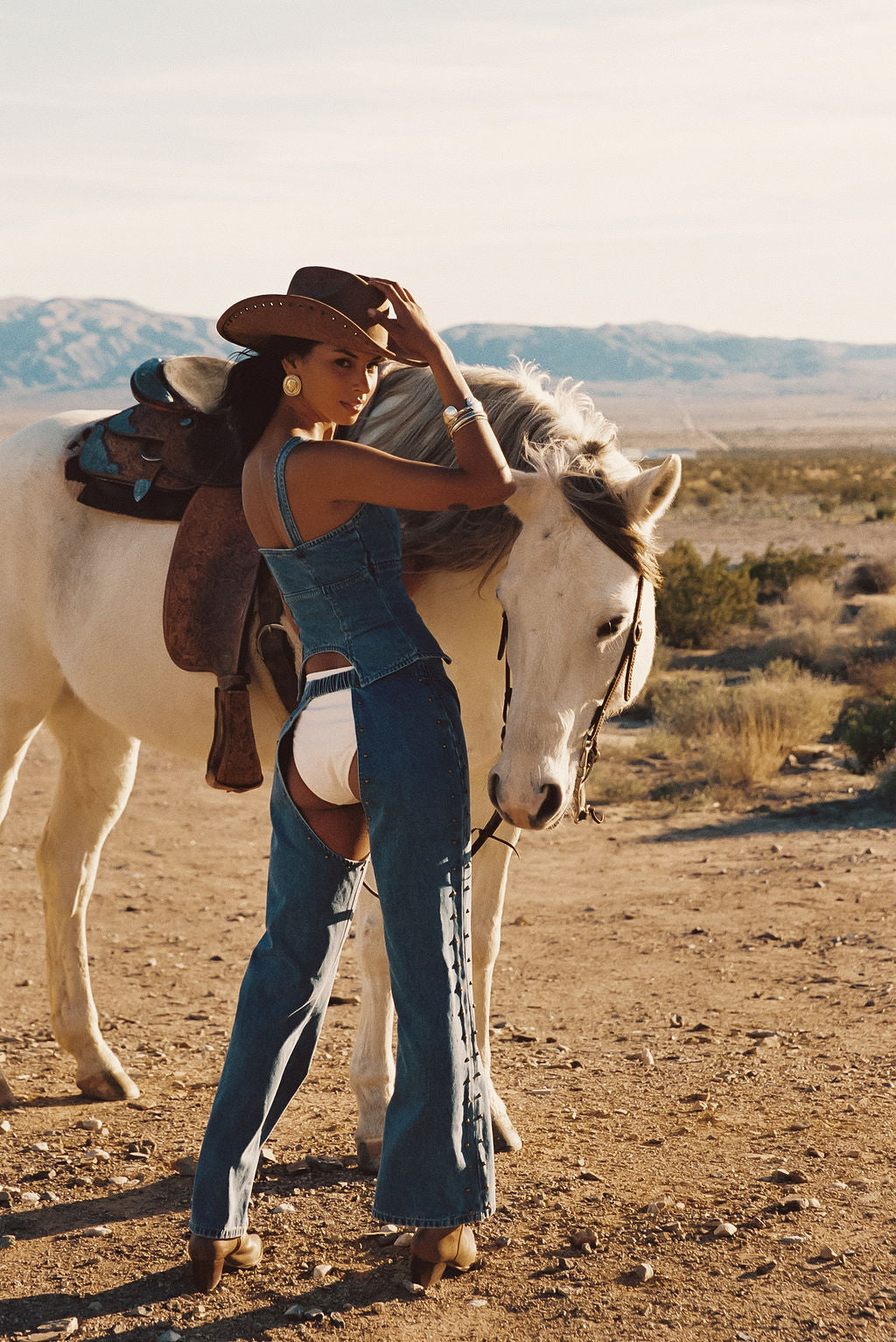 Revelry Studded Denim Chaps