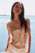 Seaton Rose Gold Payette Tank