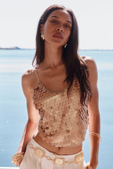 Seaton Rose Gold Payette Tank