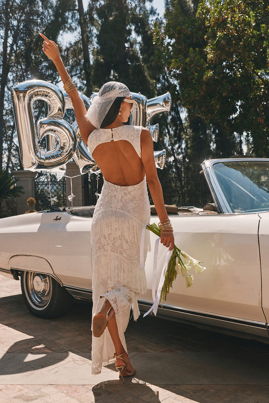 Shadows White Lace Fringe Maxi Dress