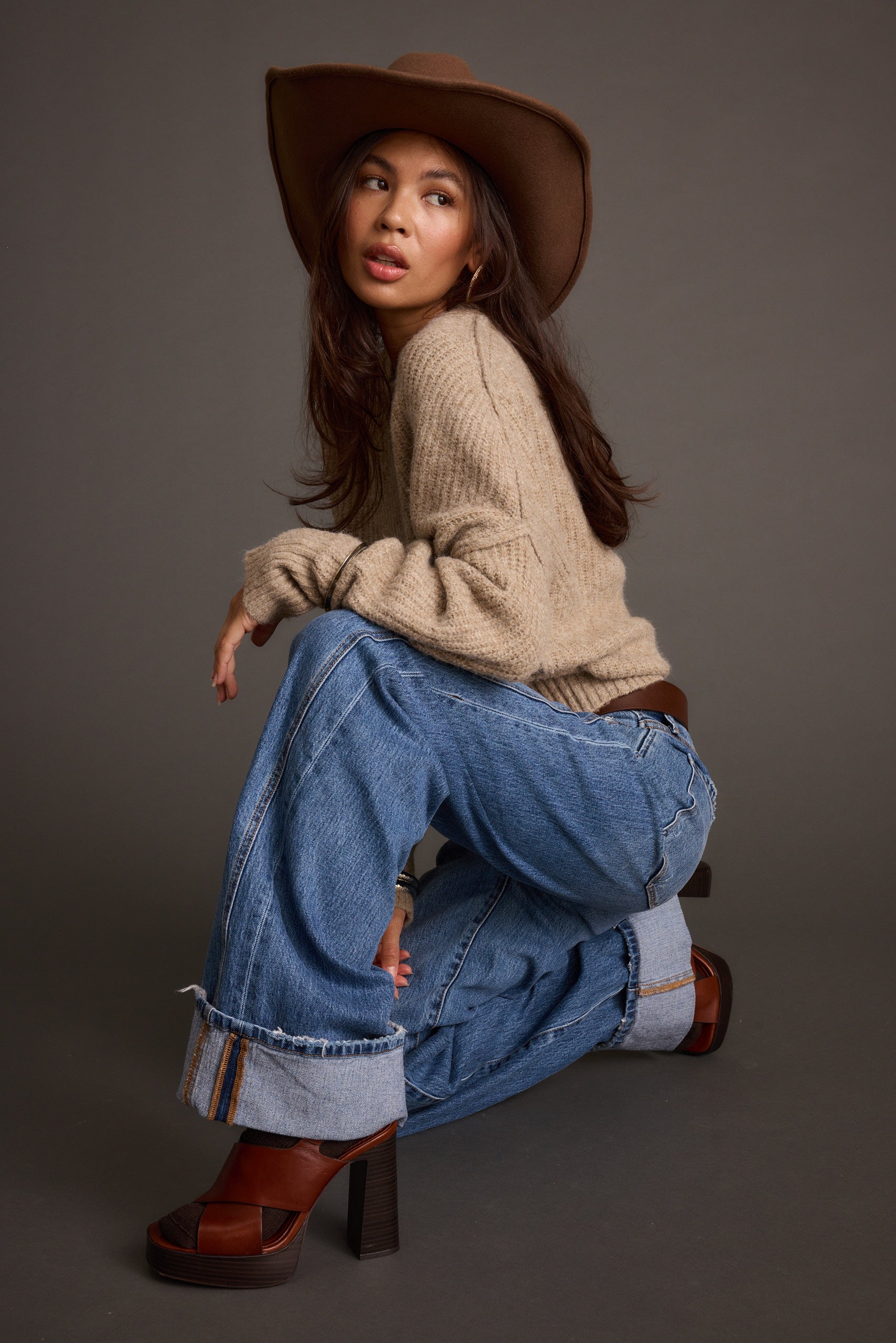 Shae Taupe Pullover Sweater