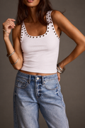 Shay White Grommet Tank