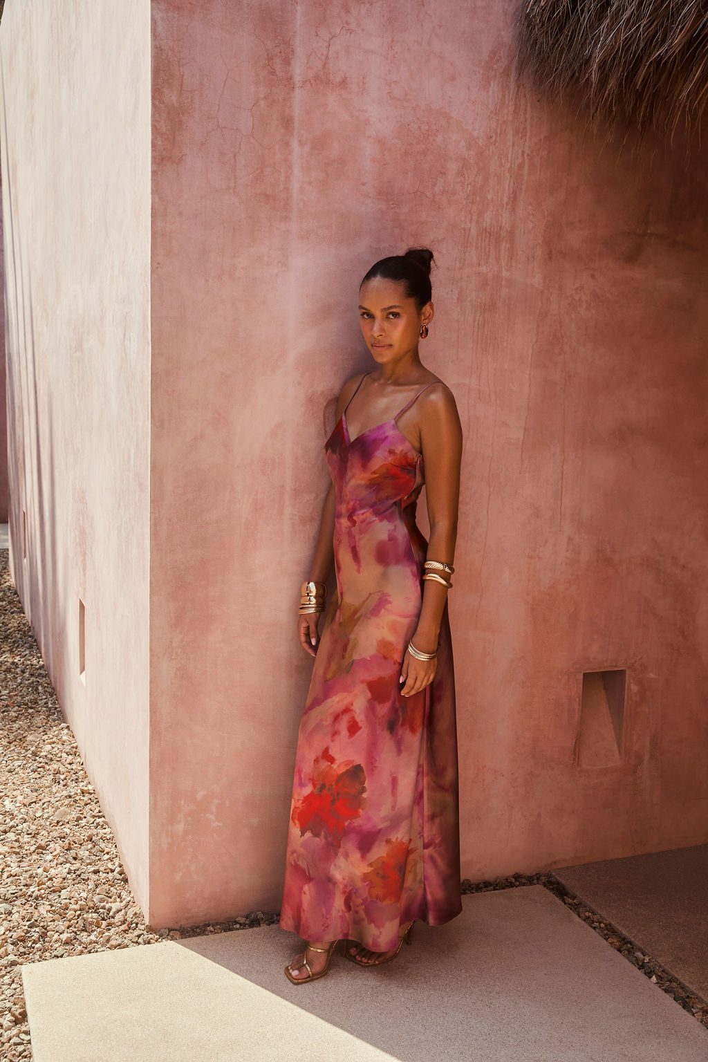 berry pink maxi dress Marisela Berry Maxi Dress