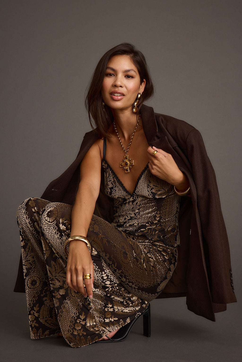 Silver Springs Burnout Velvet Flare Pants