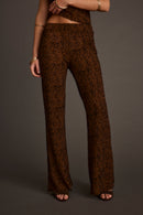 Silver Springs Cognac Zebra Flare Pants