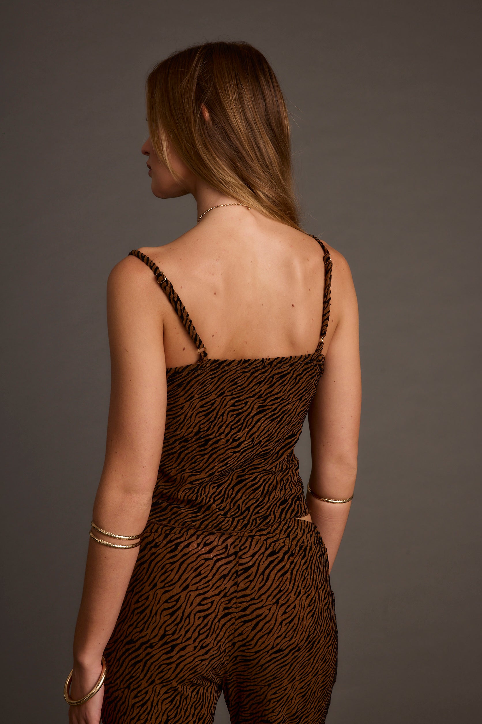 Silver Springs Cognac Zebra Tank