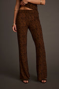 Silver Springs Cognac Zebra Flare Pants