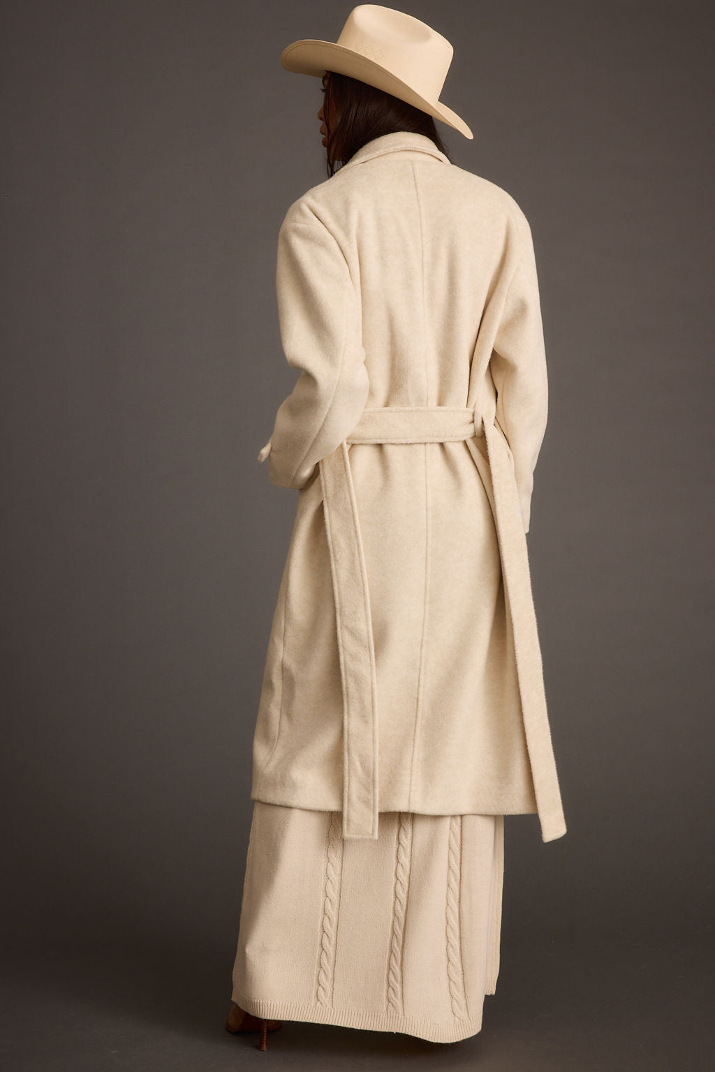 Sinclair Ivory Belted Coat