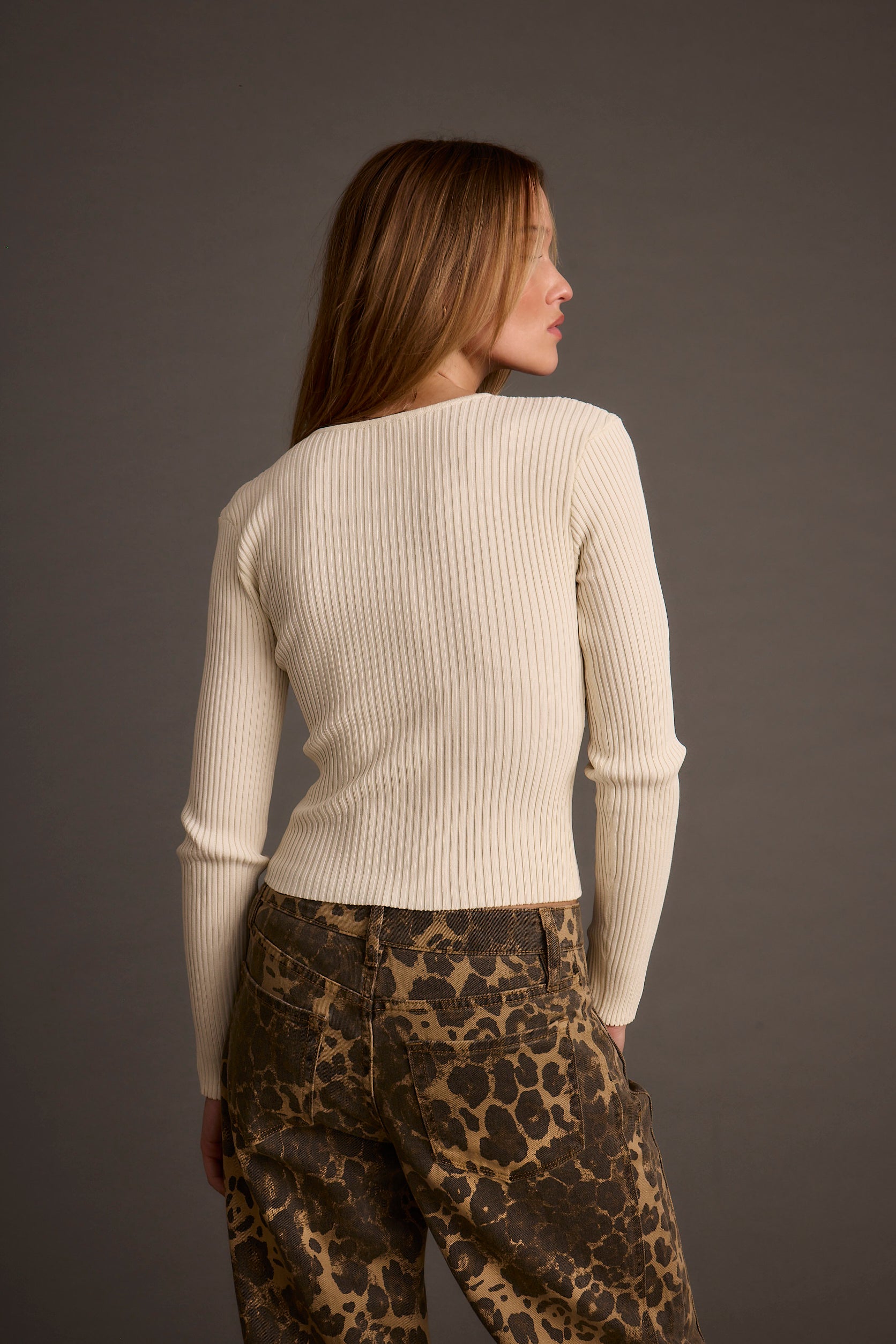 Skye Ivory Zip Up Top