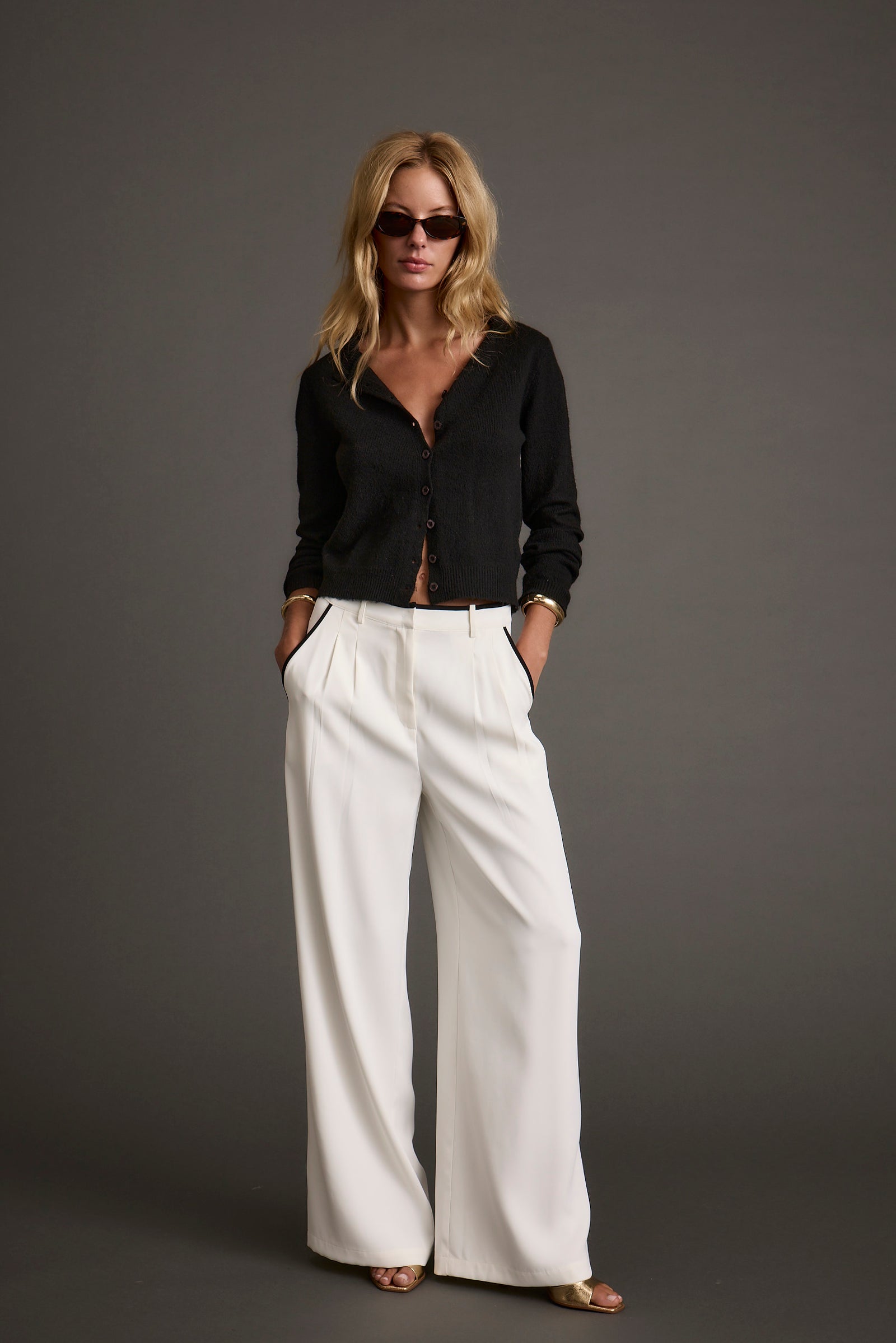 Women's Skylar White Trousers