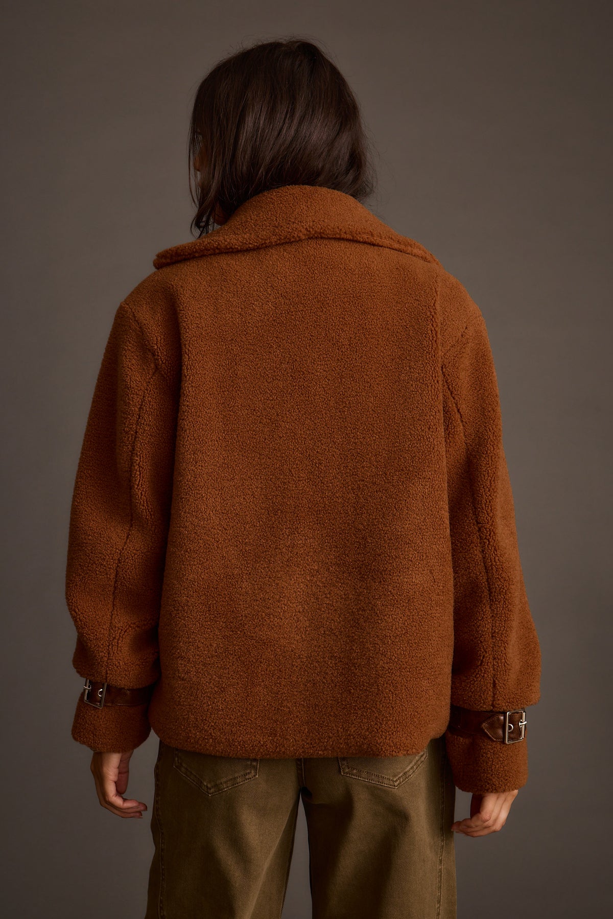 Slater Mocha Moto Sherpa Coat