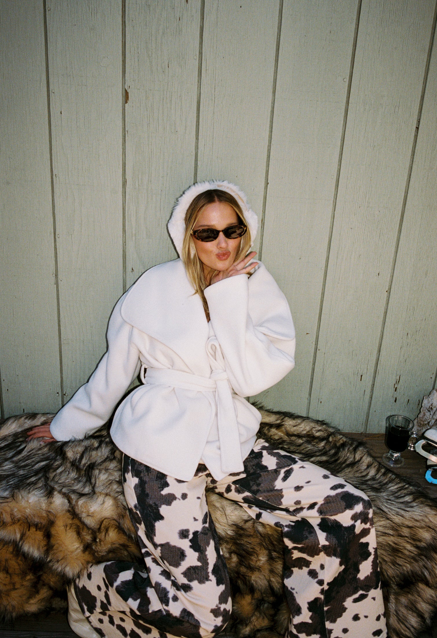 Snowcrest White Belted Coat