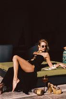 Sola Black Embellished One Piece Swimsuit