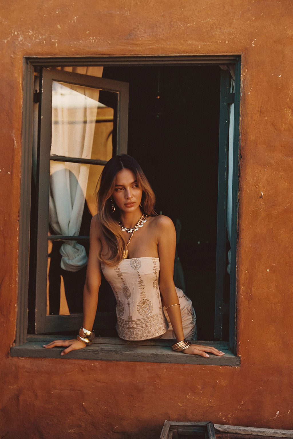 Soli Embroidered Linen Top