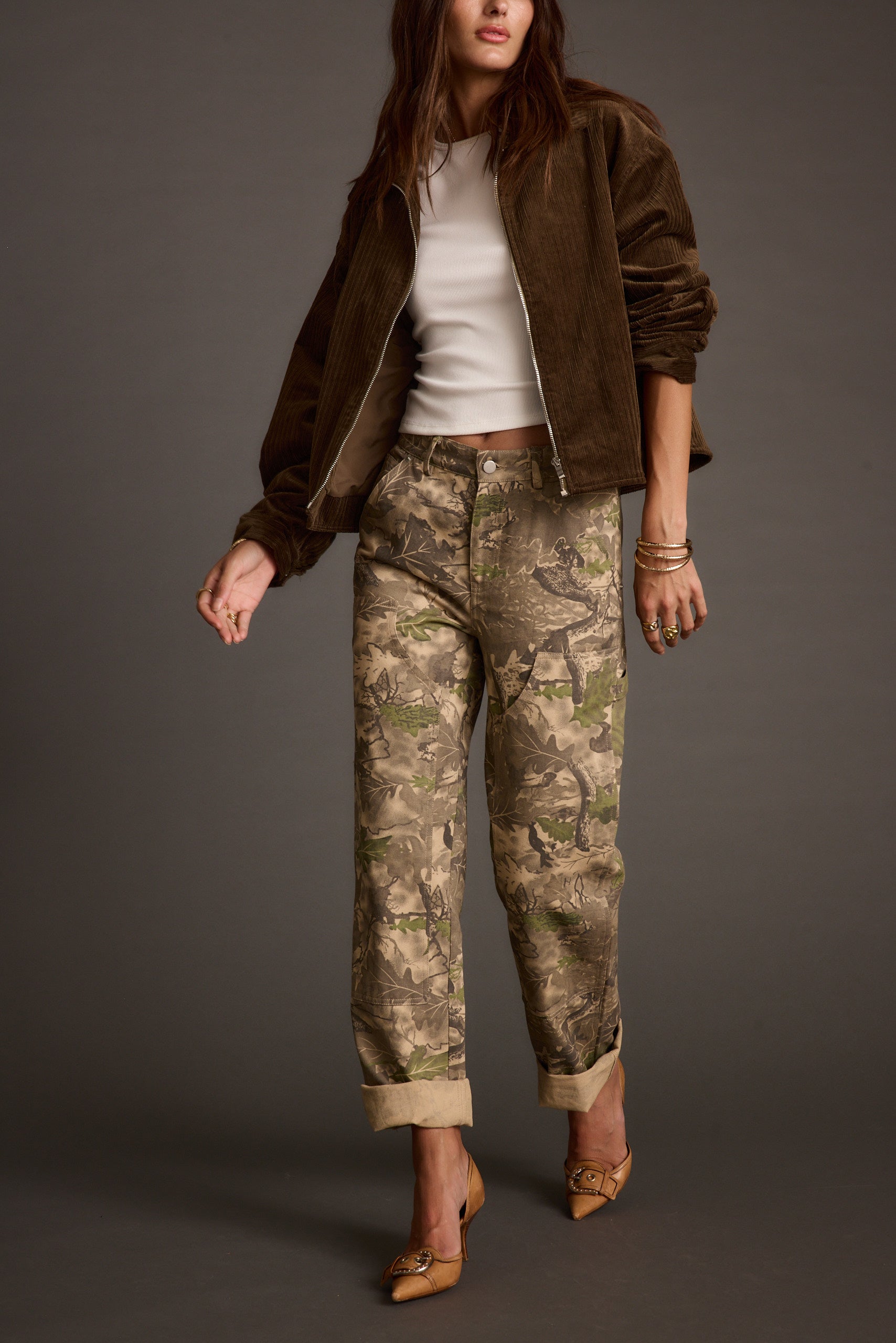 Storm Camo Jeans paired with complementary accessories for a polished look.