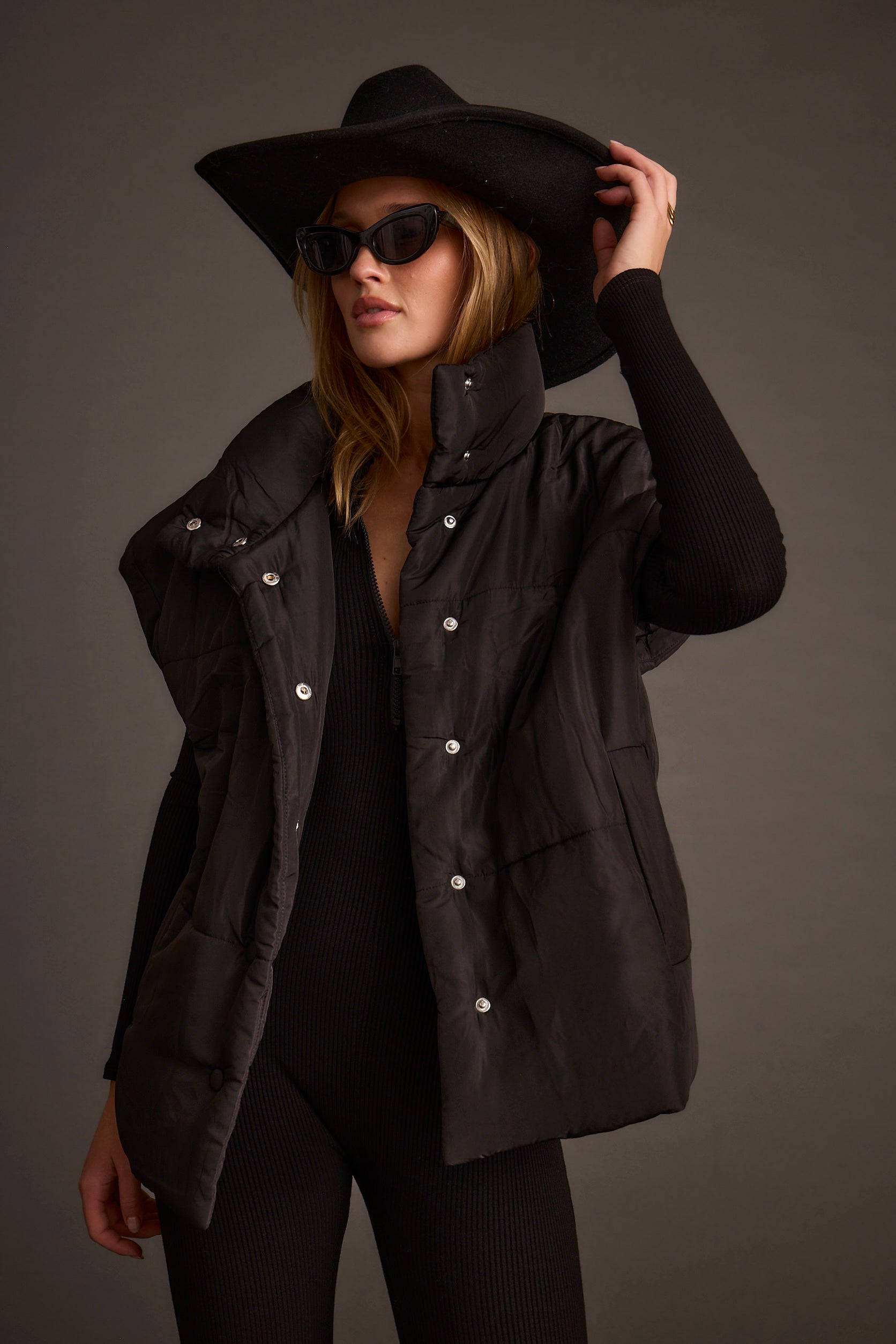 Summit Black Puffer Vest