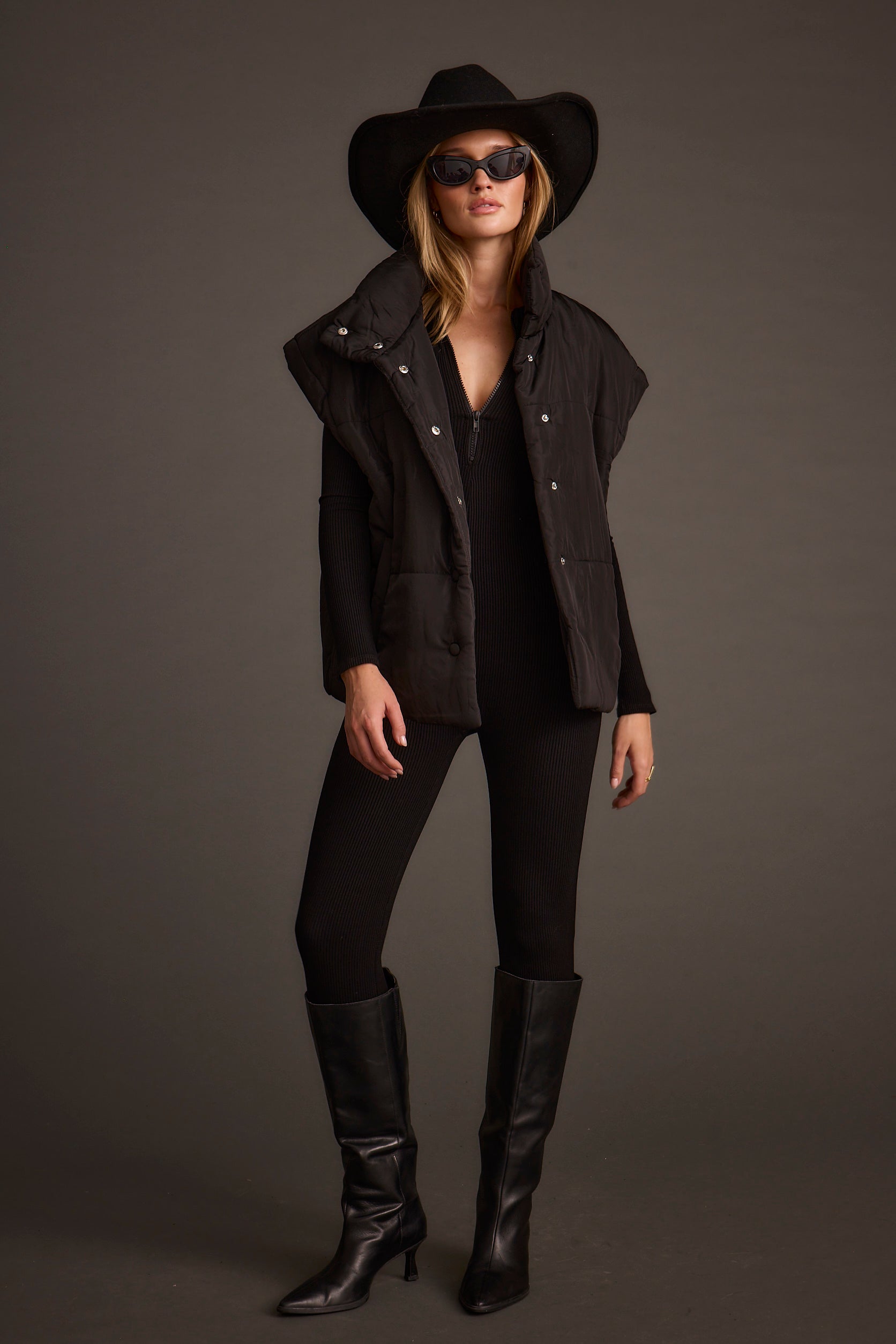 Summit Black Puffer Vest