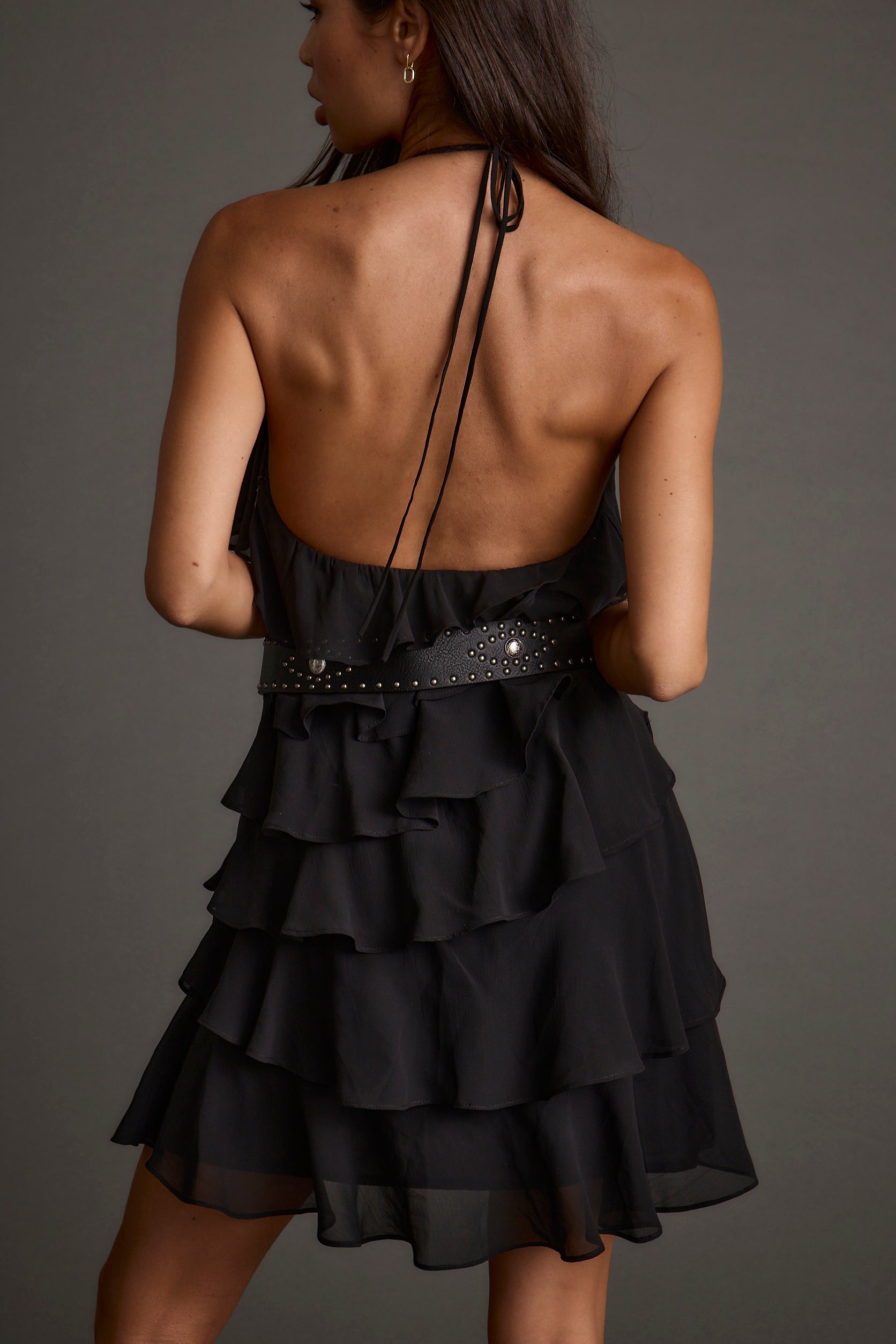 Women's Black Studded Dress | 12th Tribe Women's Black Studded Dress | 12th Tribe